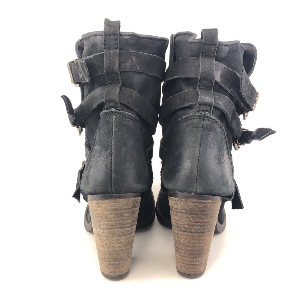 Steve Madden Yale Black Leather Mid Boots 10 M - Picture 6 of 12